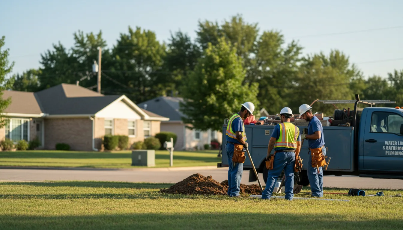 Residential water line and bathroom plumbing service in Edison, NE